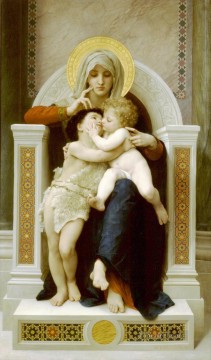  jesus Pintura Art%C3%ADstica - La Vierge LEnfant Jesus et Saint Jean Baptiste Realismo William Adolphe Bouguereau
